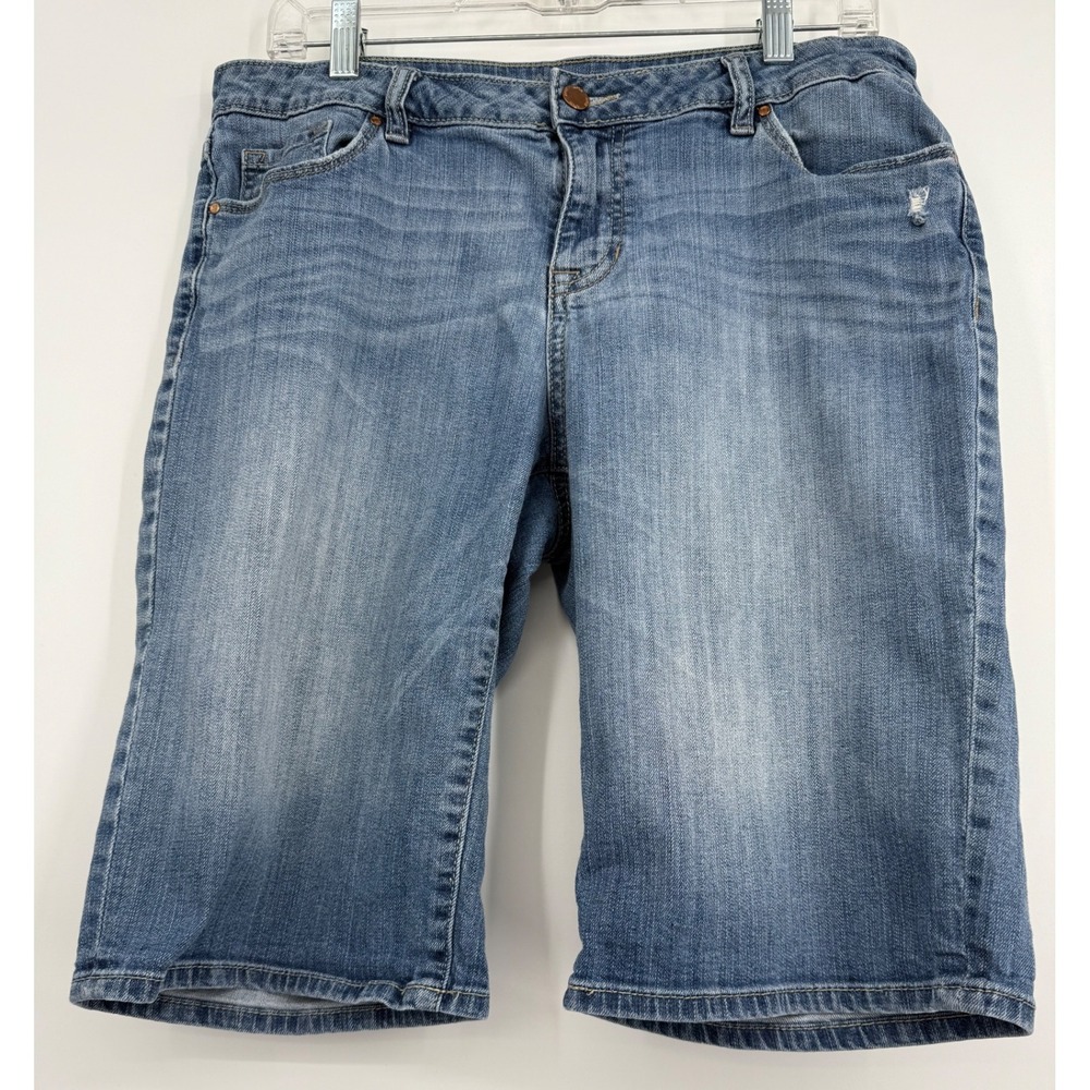 Apt 9 Women 12 Jean Bermuda Distress Shorts 90s Y2K Hip Hops Grunge Festival Y2K - Picture 8 of 8
